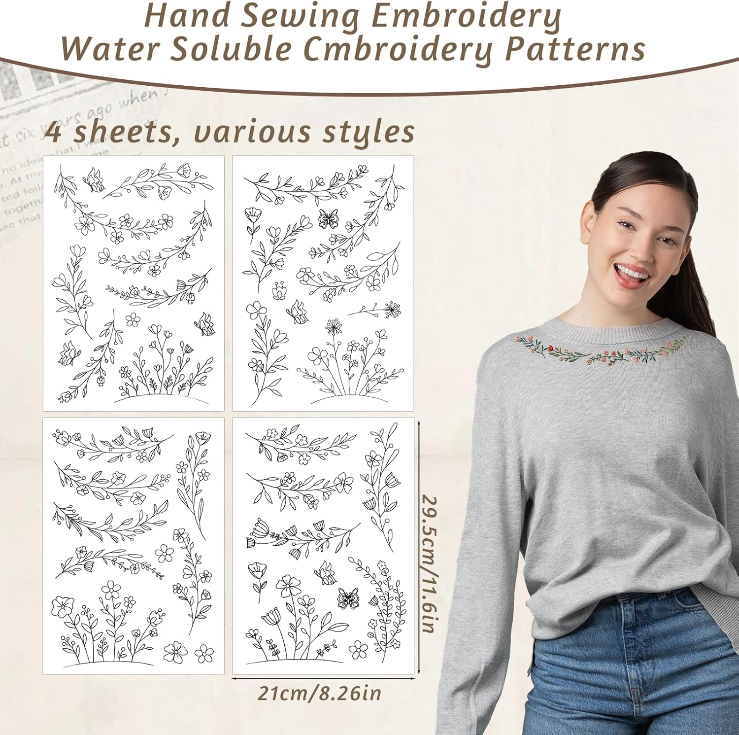 스틱앤스티치 수용성 자수 용지, 꽃무늬 데이지 워시 어 - Embroidery Stabilizer Backing 리뷰 및 가격