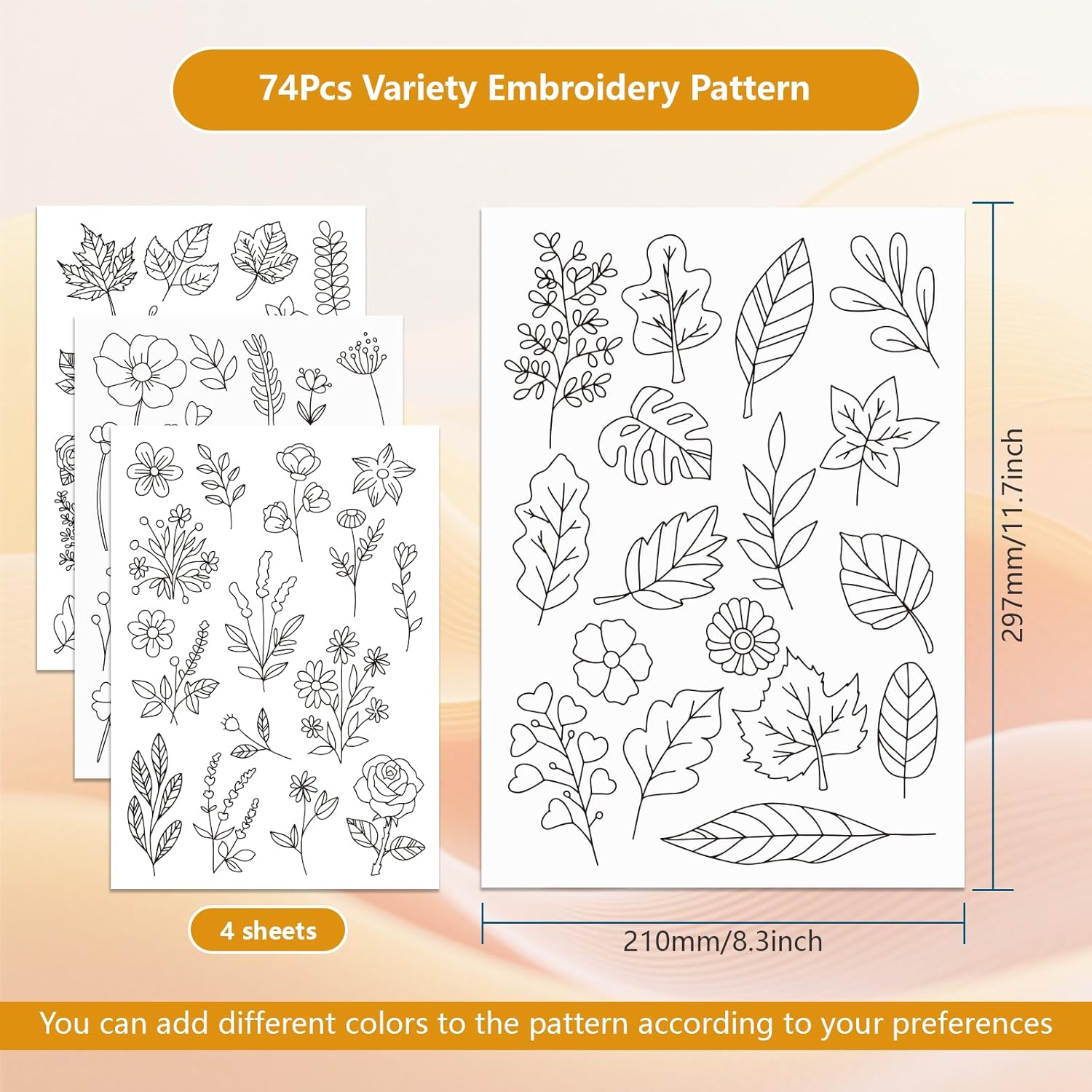 잎꽃 수용성 자수 전사지 메이플 장미 데이지 분리형 꽃 - Embroidery Stabilizer Backing 리뷰 및 가격