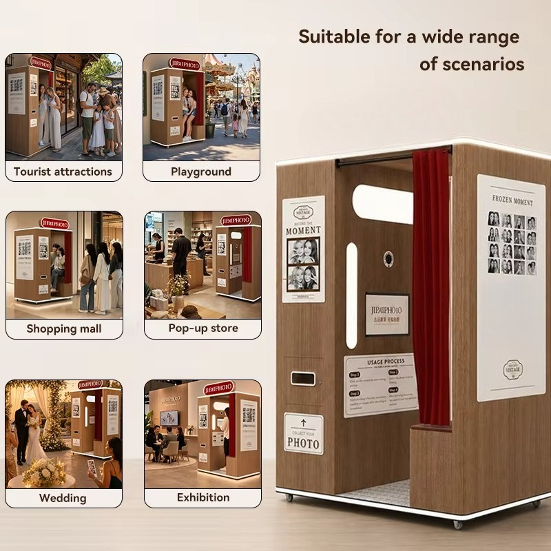 맞춤형 빈티지 셀카 포토 부스 키오스크 스마트 인터랙티 - Commercial Photo Printing Kiosk 리뷰 및 가격